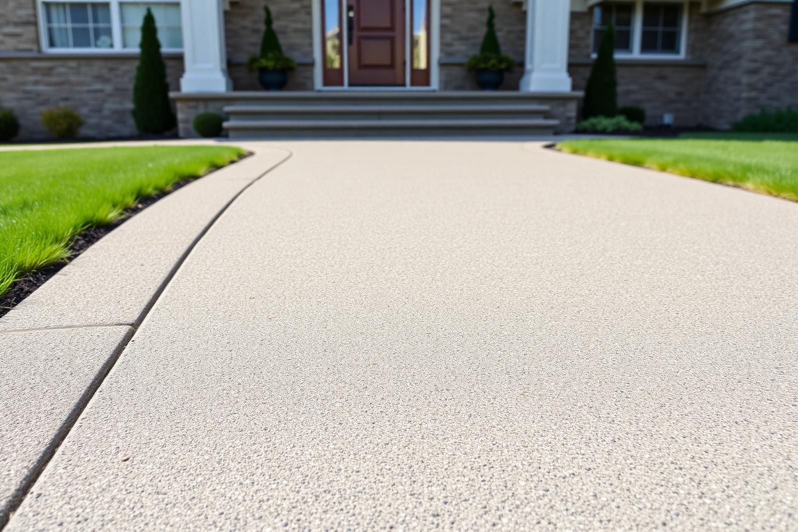 Broom finish concrete walkway completed in Brampton, Ontario